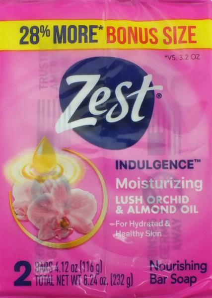 ZEST 'Lush Orchid&Almond Oli' Nourishing Bar Soap 2x 116 gr= 232 gr